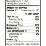 Demakes Brothers Wagyu Beef Shaved Steak Nutrition Panel