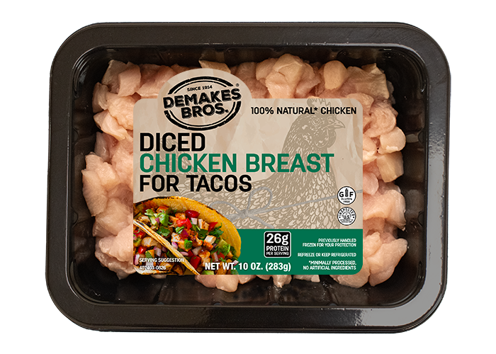 DB Diced Chicken for Tacos Package Front